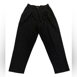 Vintage Ashley Taylor Petites Black High Waisted Pleated Trousers 14P